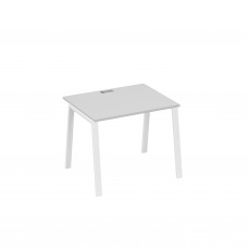 Стол письменный на металлокаркасе TRE серый / металлокаркас белый А4 Б3 022 СЕ