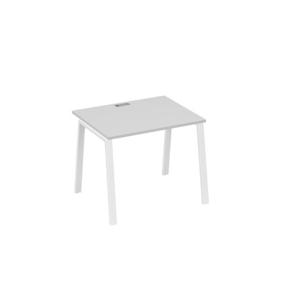 Стол письменный на металлокаркасе TRE серый / металлокаркас белый А4 Б3 022 СЕ