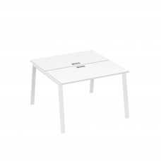 Рабочая станция (2х120) на каркасе TRE белый премиум / металлокаркас белый А4 Б3 170 БП