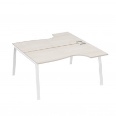 Рабочая станция опоры TRE (2х160) столы Классика дуб / металлокаркас белый А4 Б3 185 ДШ