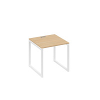 Стол письменный на металлокаркасе QUATTRO натуральный дуб / металлокаркас белый А4 Б4 021 НД