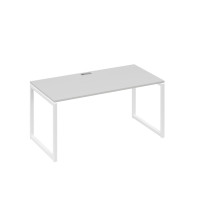 Стол письменный на металлокаркасе QUATTRO серый / металлокаркас белый А4 Б4 025 СЕ