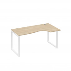 Стол эргономичный правый "Классика" на металлокаркасе QUATTRO дуб скандинавский / металлокаркас белый А4 Б4 046 ДК