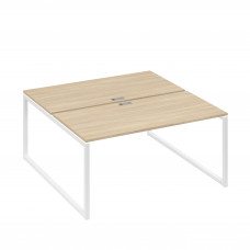 Станция (2х160) рабочая на каркасе QUATTRO дуб скандинавский / металлокаркас белый А4 Б4 178 ДК