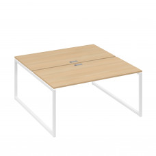 Станция (2х160) рабочая на каркасе QUATTRO натуральный дуб / металлокаркас белый А4 Б4 178 НД