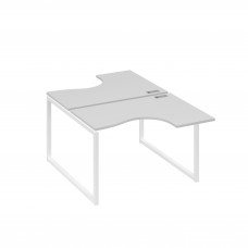 Рабочая станция эргономичная Классика каркас QUATTRO (2х120) серый / металлокаркас белый А4 Б4 180 СЕ