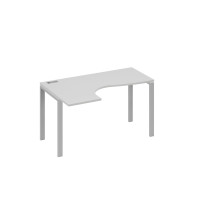 Стол левый на металлокаркасе UNO эргономичный "Классика" серый / металлокаркас серый А4 С1 033 СЕ