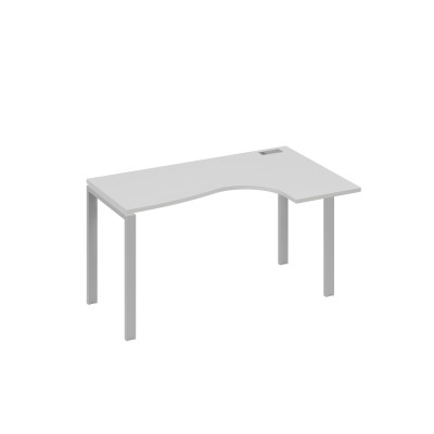 Стол правый "Классика" эргономичный на металлокаркасе UNO серый / металлокаркас серый А4 С1 034 СЕ