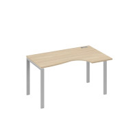 Стол металлокаркас UNO эргономичный правый "Классика" дуб скандинавский / металлокаркас серый А4 С1 044 ДК