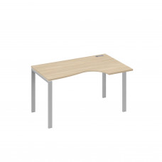 Стол металлокаркас UNO эргономичный правый "Классика" дуб скандинавский / металлокаркас серый А4 С1 044 ДК