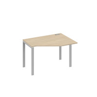 Стол эргономичный правый "Техно" на металлокаркасе UNO дуб скандинавский / металлокаркас серый А4 С1 052 ДК