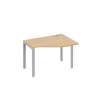Стол эргономичный правый "Техно" на металлокаркасе UNO натуральный дуб / металлокаркас серый А4 С1 052 НД