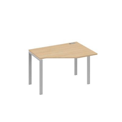 Стол эргономичный правый "Техно" на металлокаркасе UNO натуральный дуб / металлокаркас серый А4 С1 052 НД