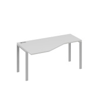 Стол левый "Техно" эргономичный на металлокаркасе UNO серый / металлокаркас серый А4 С1 055 СЕ