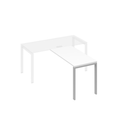 Брифинг-приставка каркас UNO белый премиум / металлокаркас серый А4 С1 072 БП