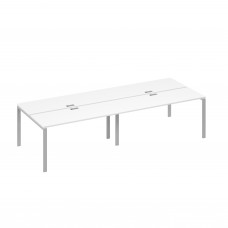 Рабочая станция на металлокаркасе UNO (4х160) белый премиум / металлокаркас серый А4 С1 172-2 БП