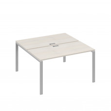 Рабочая станция на металлокаркасе UNO (2х140) дуб / металлокаркас серый А4 С1 174 ДШ