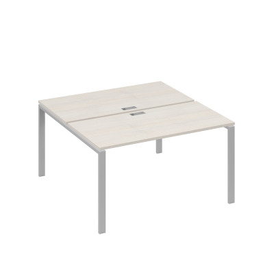 Рабочая станция на металлокаркасе UNO (2х140) дуб / металлокаркас серый А4 С1 174 ДШ