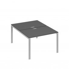 Станция рабочая 2х120 на металлокаркасе UNO антрацит премиум / металлокаркас серый А4 С1 176 АР