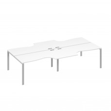 Рабочая станция опоры UNO (4х160) столы Классика белый премиум / металлокаркас серый А4 С1 185-2 БП