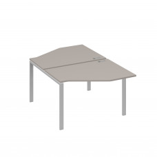 Рабочая станция опоры UNO со столами Техно (2х120) мокко премиум / металлокаркас серый А4 С1 186 МП