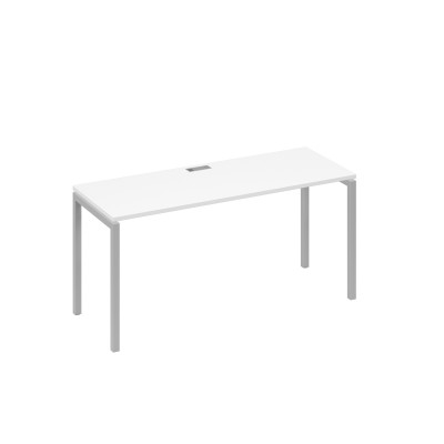 Стол письменный на металлокаркасе DUE белый премиум / металлокаркас серый А4 С2 005 БП