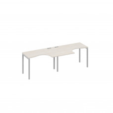 Рабочая станция столы Классика каркас DUE (2х120) дуб / металлокаркас серый А4 С2 031-2 ДШ