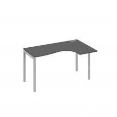 Стол правый "Классика" на металлокаркасе DUE эргономичный антрацит премиум / металлокаркас серый А4 С2 034 АР