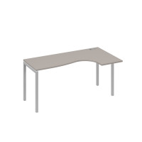 Стол на металлокаркасе DUE эргономичный правый "Классика" мокко премиум / металлокаркас серый А4 С2 036 МП