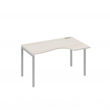 Стол на металлокаркасе DUE "Классика" эргономичный правый дуб / металлокаркас серый А4 С2 044 ДШ