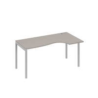 Стол эргономичный правый "Классика" на металлокаркасе DUE мокко премиум / металлокаркас серый А4 С2 046 МП