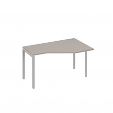 Стол "Техно" эргономичный на металлокаркасе DUE правый мокко премиум / металлокаркас серый А4 С2 054 МП