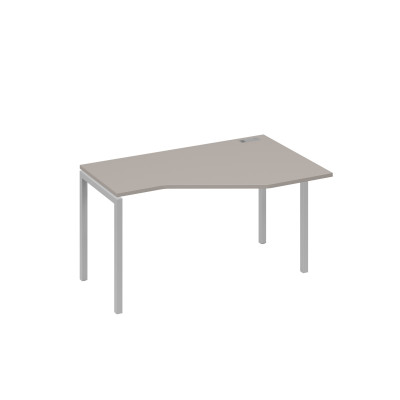 Стол "Техно" эргономичный на металлокаркасе DUE правый мокко премиум / металлокаркас серый А4 С2 054 МП