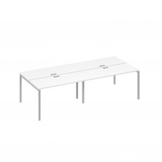 Рабочая станция на каркасе DUE (4х140) белый премиум / металлокаркас серый А4 С2 171-2 БП