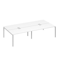 Рабочая станция на металлокаркасе DUE (4х160) белый премиум / металлокаркас серый А4 С2 178-2 БП