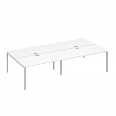 Рабочая станция на металлокаркасе DUE (4х160) белый премиум / металлокаркас серый А4 С2 178-2 БП