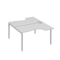 Рабочая станция металлокаркас DUE со столами (2х140) Классика серый / металлокаркас серый А4 С2 184 СЕ
