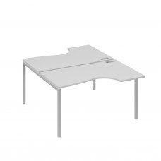 Рабочая станция металлокаркас DUE со столами (2х140) Классика серый / металлокаркас серый А4 С2 184 СЕ
