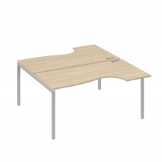 Рабочая станция DUE (2х160) столы эргономичные Классика дуб скандинавский / металлокаркас серый А4 С2 185 ДК
