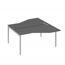 Рабочая станция опоры DUE столы Техно (2х160) антрацит премиум / металлокаркас серый А4 С2 188 АР