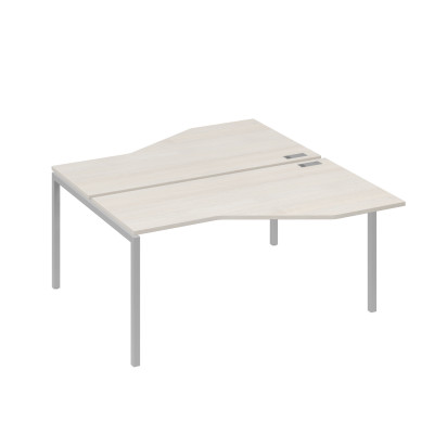 Рабочая станция опоры DUE столы Техно (2х160) дуб / металлокаркас серый А4 С2 188 ДШ