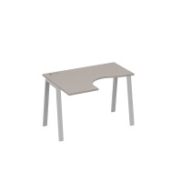 Стол левый "Классика" эргономичный металлокаркас TRE мокко премиум / металлокаркас серый А4 С3 031 МП