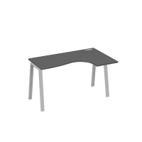 Стол эргономичный на металлокаркасе TRE правый "Классика" антрацит премиум / металлокаркас серый А4 С3 034 АР