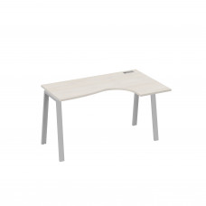 Стол эргономичный на металлокаркасе TRE правый "Классика" дуб / металлокаркас серый А4 С3 034 ДШ