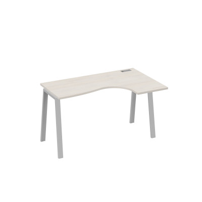 Стол эргономичный на металлокаркасе TRE правый "Классика" дуб / металлокаркас серый А4 С3 034 ДШ