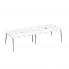 Рабочая станция на металлокаркасе TRE (4х160) белый премиум / металлокаркас серый А4 С3 172-2 БП