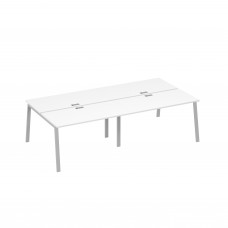 Рабочая станция с каркасе TRE 4х140 белый премиум / металлокаркас серый А4 С3 174-2 БП