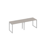 Рабочая станция на каркасе QUATTRO (2х120) мокко премиум / металлокаркас серый А4 С4 013-2 МП