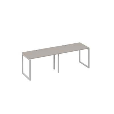 Рабочая станция на каркасе QUATTRO (2х120) мокко премиум / металлокаркас серый А4 С4 013-2 МП