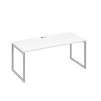 Стол письменный на металлокаркасе QUATTRO белый премиум / металлокаркас серый А4 С4 026 БП